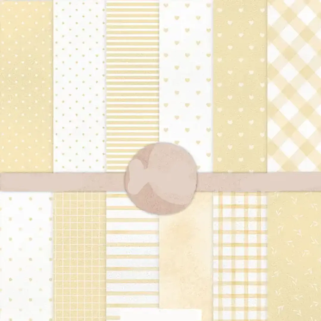 Kit Digital Básico Amarelo Pastel 1