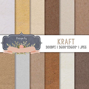 Kit Digital Papel Kraft 