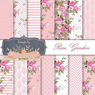 Kit Digital Floral Rose 