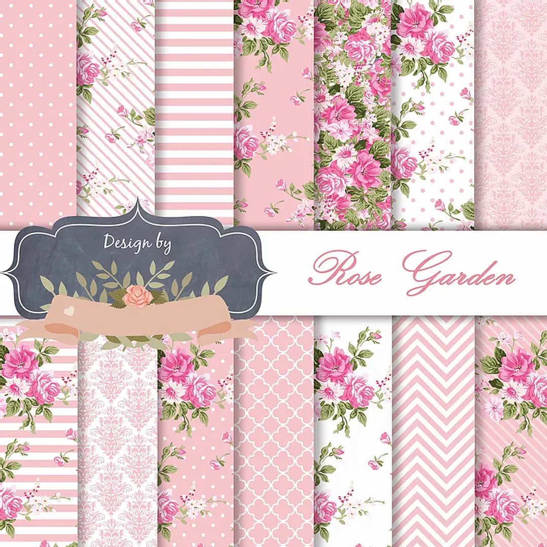 Kit Digital Floral Rose  1