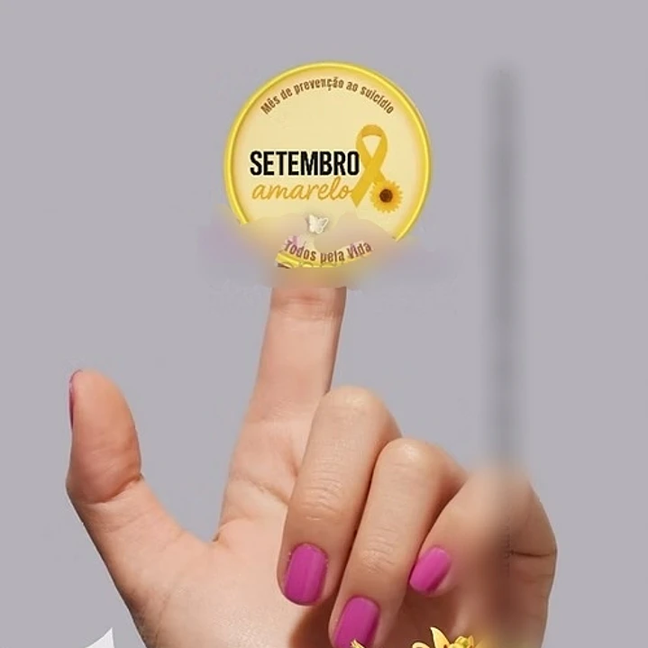 Arquivo Setembro Amarelo Tag ou Adesivo Redondo   1