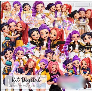 Kit Digital Guerreiras do K-pop 3D