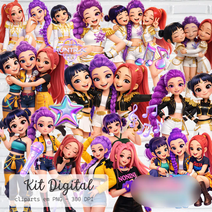 Kit Digital Guerreiras do K-pop 3D 1