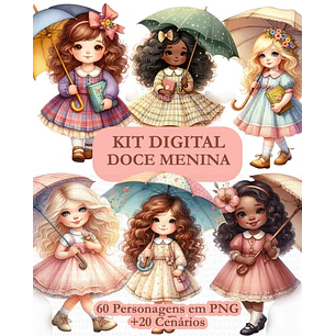Kit Digital Doce Menina 