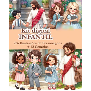 Kit Digital Jesus e as Crianças Infantil 