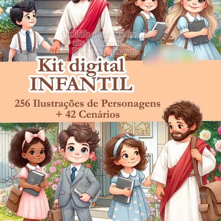 Kit Digital Jesus e as Crianças Infantil  1
