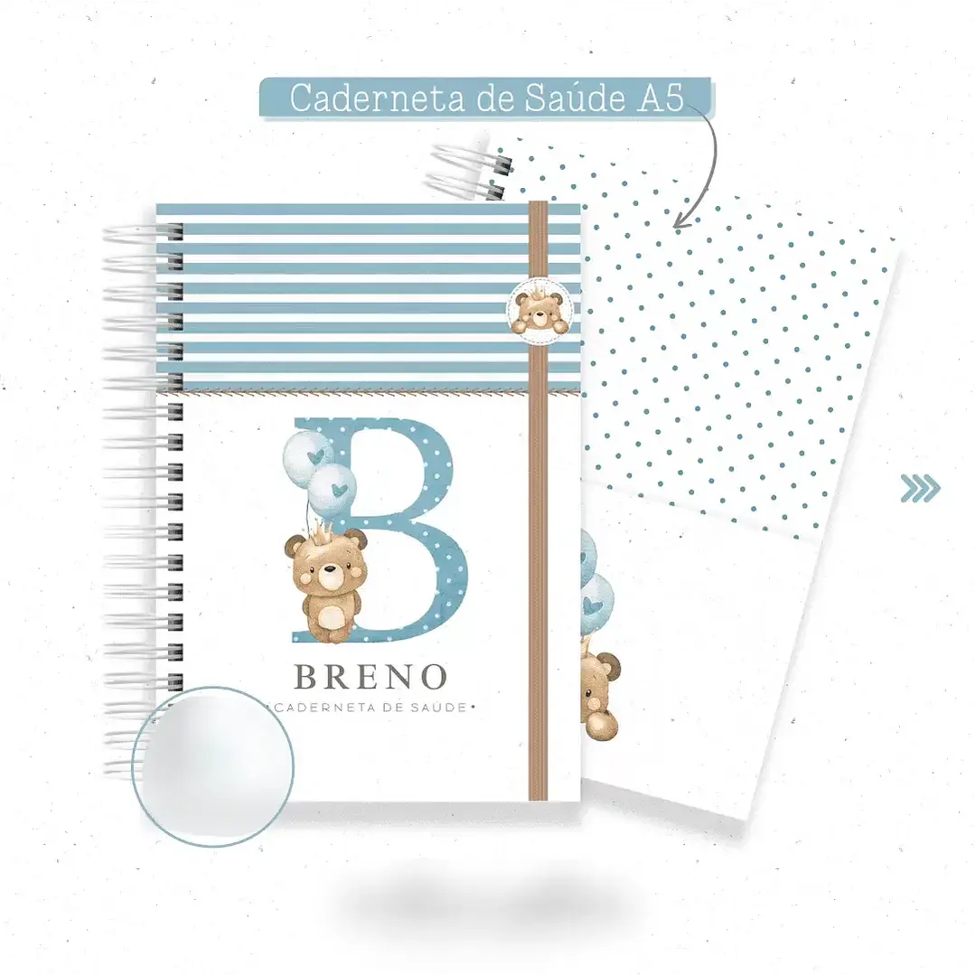 Arquivo Encadernação Baby Monograma Ursinho 5