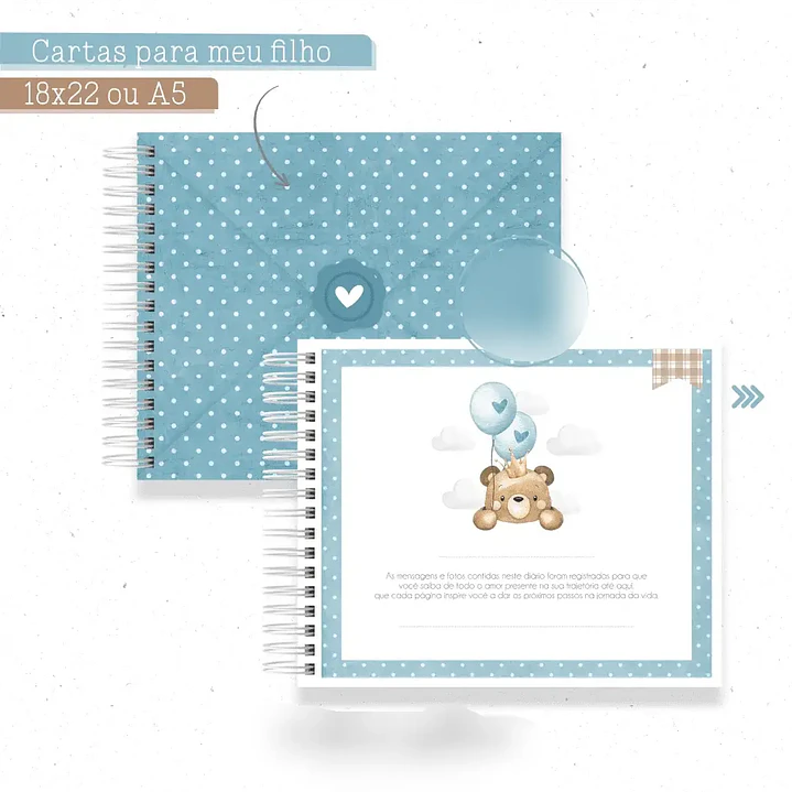 Arquivo Encadernação Baby Monograma Ursinho 6