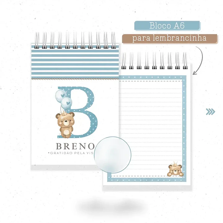 Arquivo Encadernação Baby Monograma Ursinho 7
