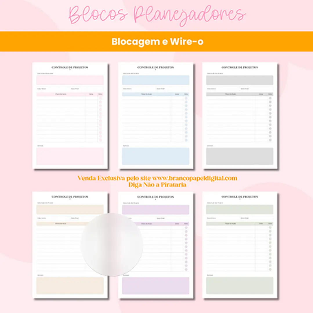 Arquivo Encadernação Planejadores Blocagem e Wire-o 1