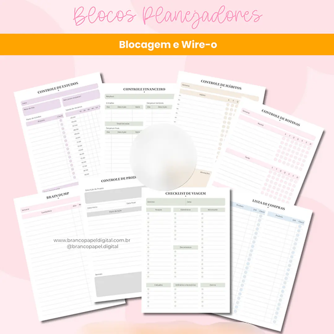 Arquivo Encadernação Planejadores Blocagem e Wire-o 7