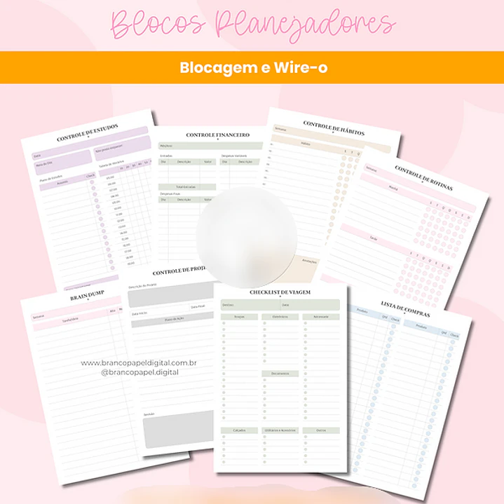 Arquivo Encadernação Planejadores Blocagem e Wire-o 7