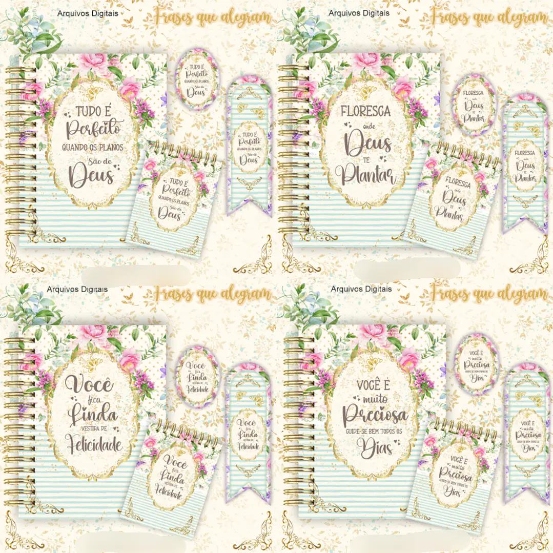Arquivo Encadernação Frases Floral 2