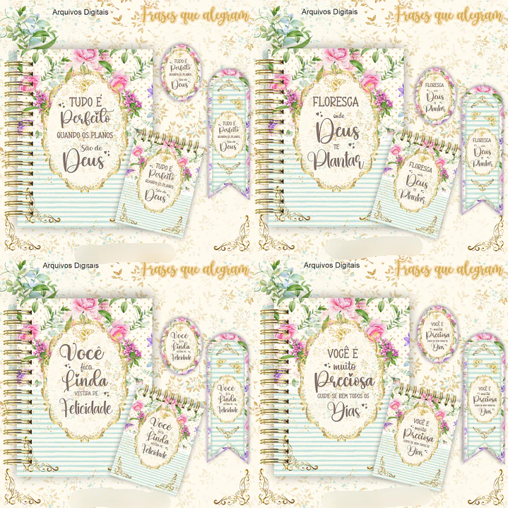 Arquivo Encadernação Frases Floral 2