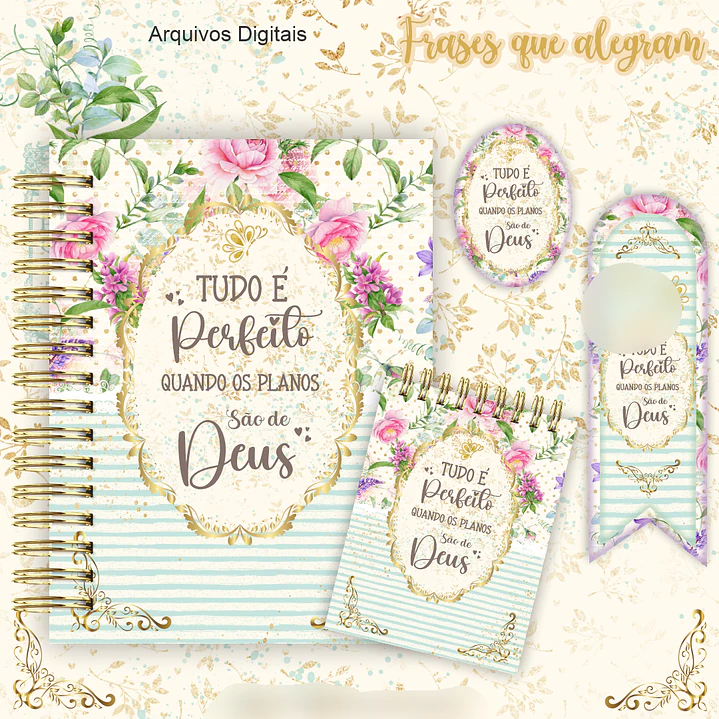 Arquivo Encadernação Frases Floral 3