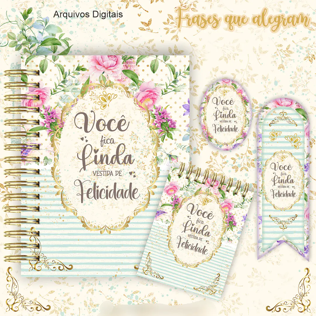 Arquivo Encadernação Frases Floral 5