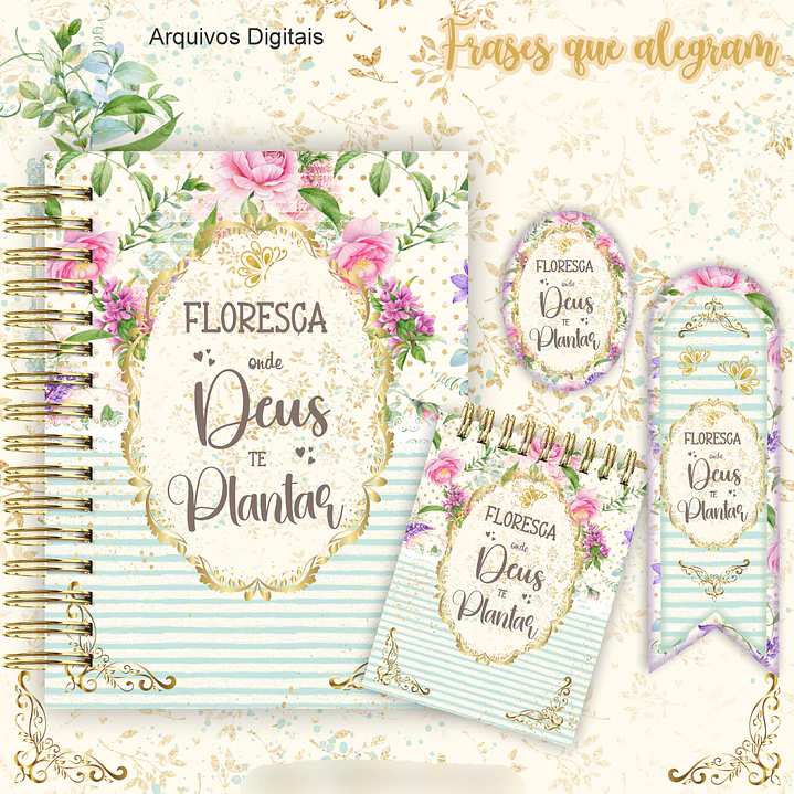 Arquivo Encadernação Frases Floral 6