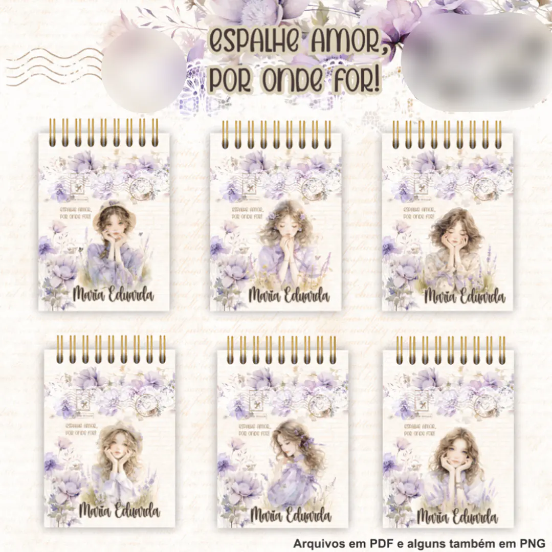 Arquivo caderno floral lilás  4