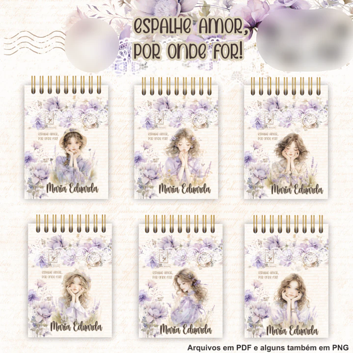Arquivo caderno floral lilás  4