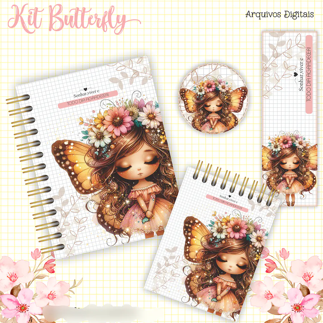 Arquivo Encadernação Kit Butterfly  1