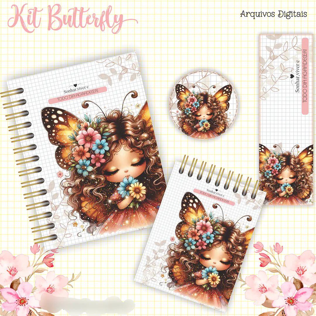 Arquivo Encadernação Kit Butterfly  3