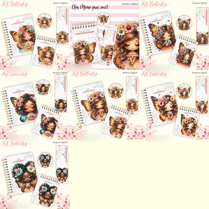Arquivo Encadernação Kit Butterfly  4