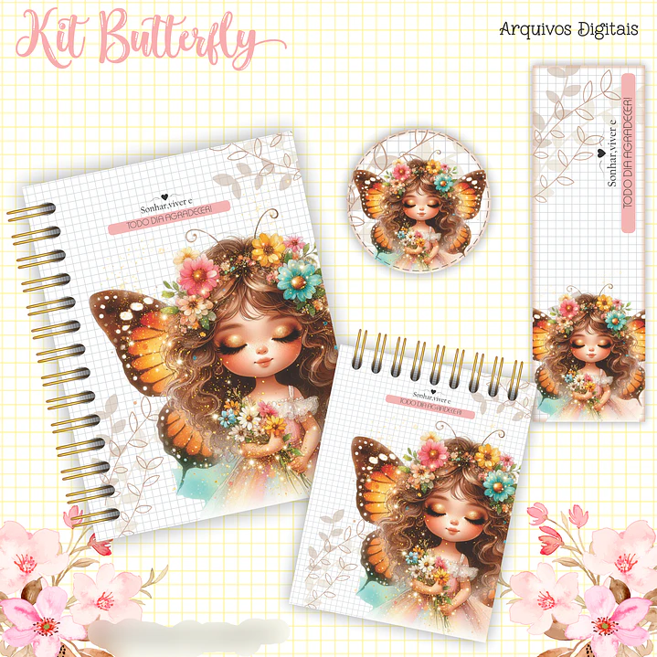 Arquivo Encadernação Kit Butterfly  7