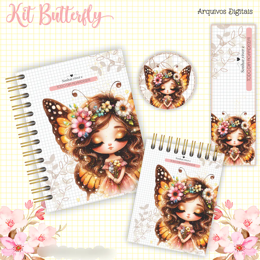 Arquivo Encadernação Kit Butterfly  8