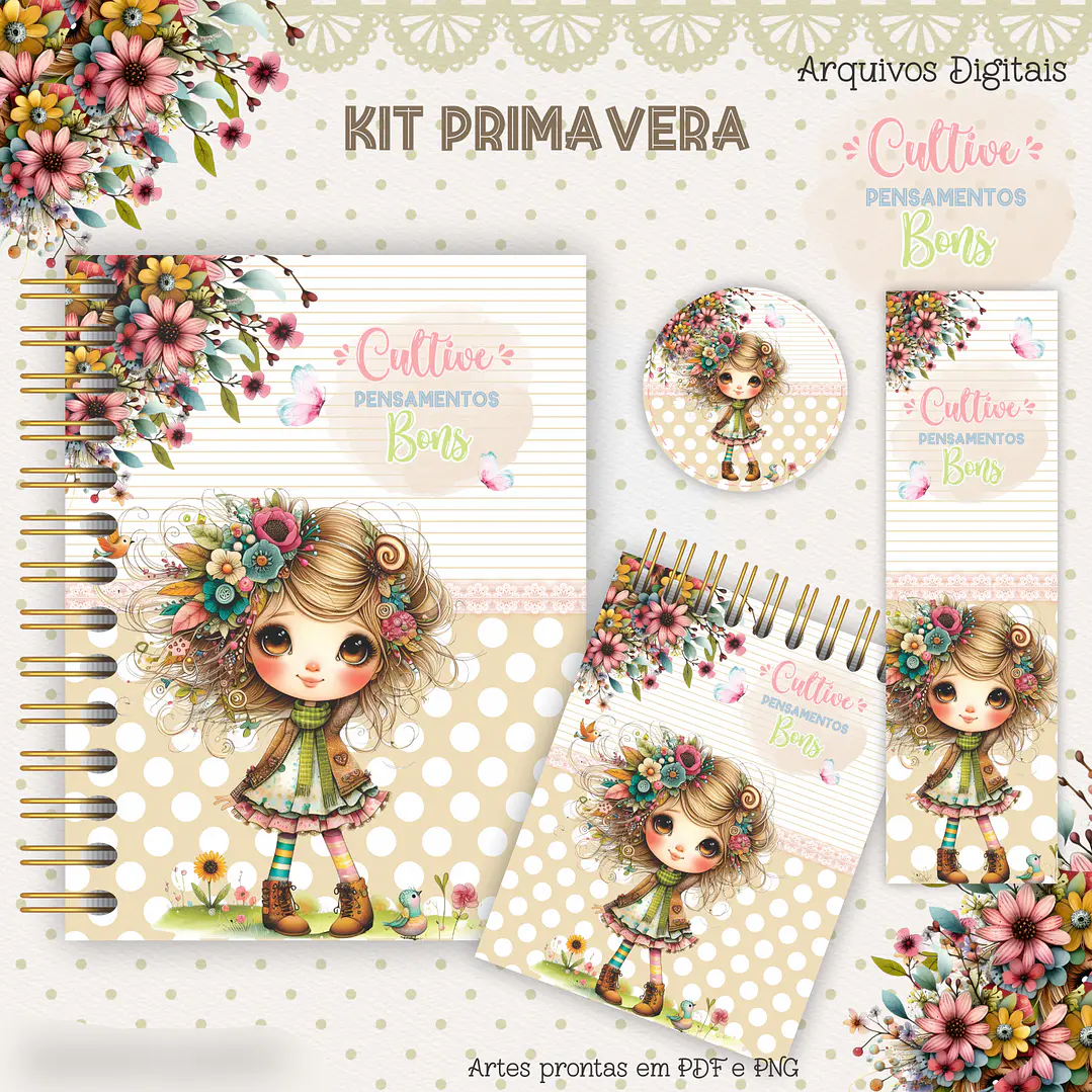 Arquivo Kit Primavera Menina Floral 1