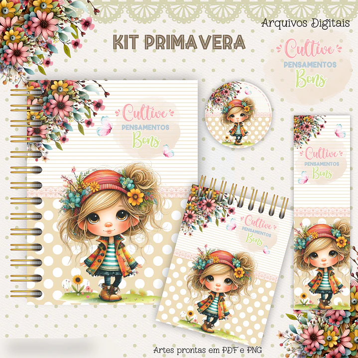 Arquivo Kit Primavera Menina Floral 4