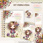 Arquivo Kit Primavera Menina Floral - Thumbnail 5