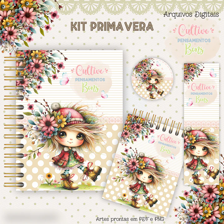 Arquivo Kit Primavera Menina Floral 6