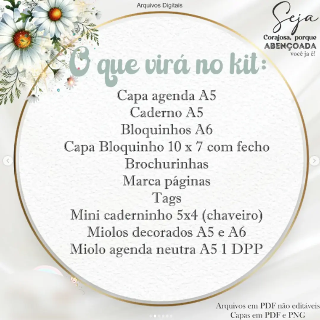 Arquivo Combo Seja corajosa meninas floral  2