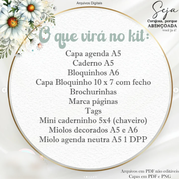 Arquivo Combo Seja corajosa meninas floral  2