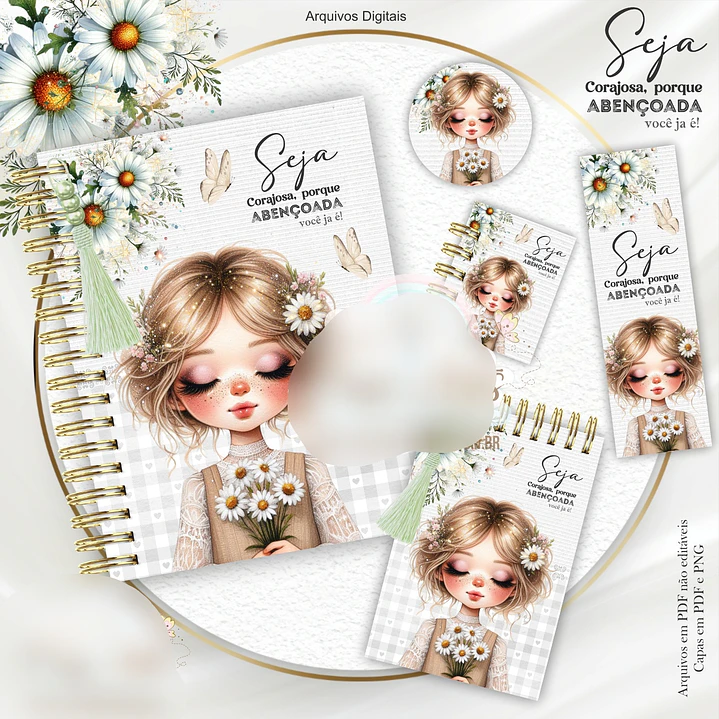 Arquivo Combo Seja corajosa meninas floral  5