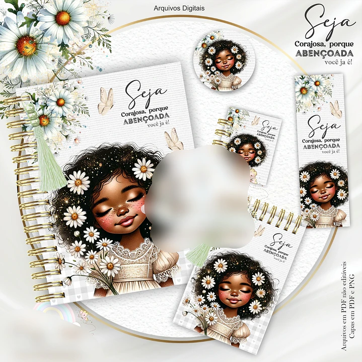Arquivo Combo Seja corajosa meninas floral  7