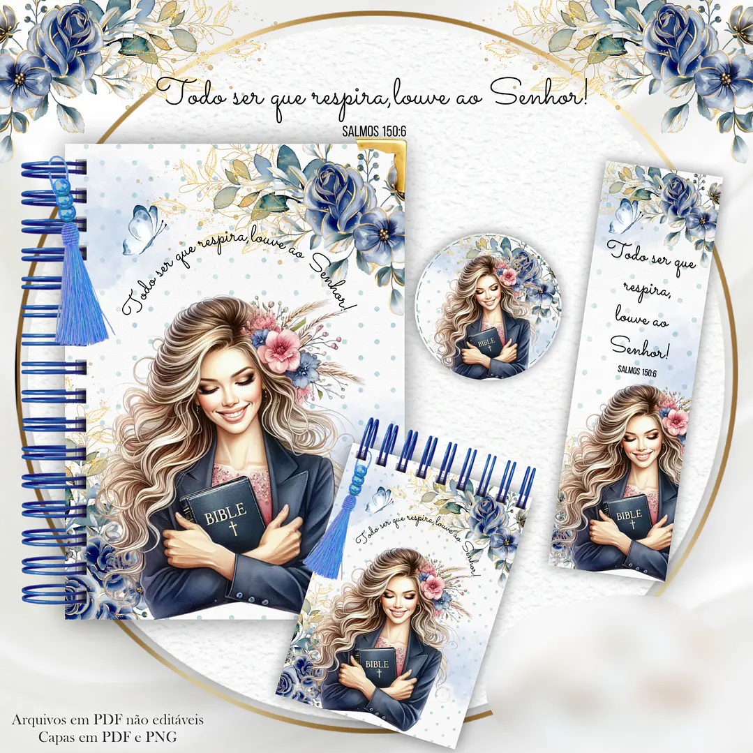 Arquivo Encadernação Kit Todo Ser - Mulher Floral Lilás 3