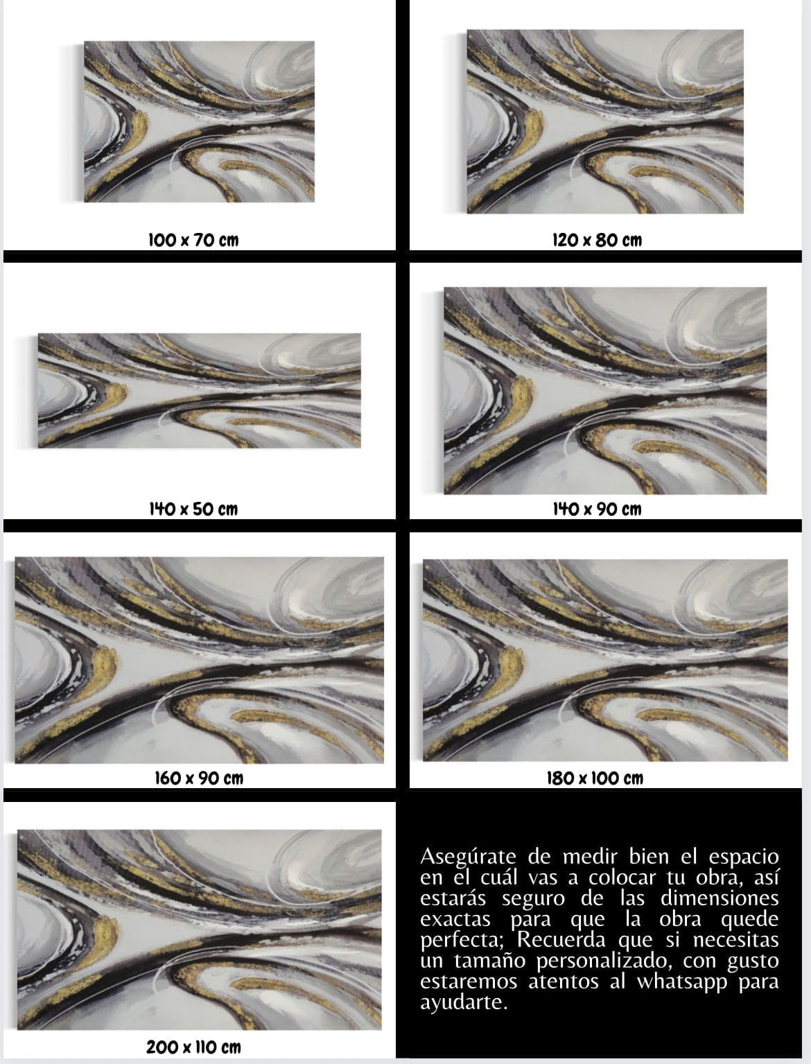 Cuadro Luxury: ONDAS DE PLATA  5