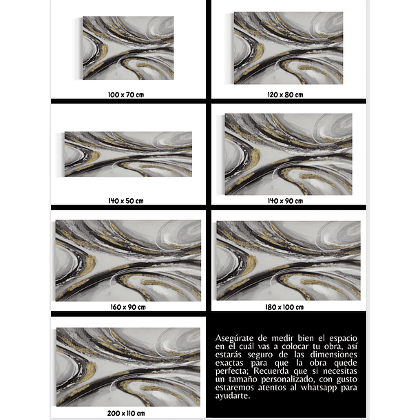 Cuadro Luxury: ONDAS DE PLATA  5
