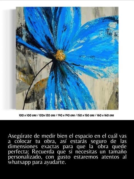 Cuadro Botánica: FLOR AZUL  5