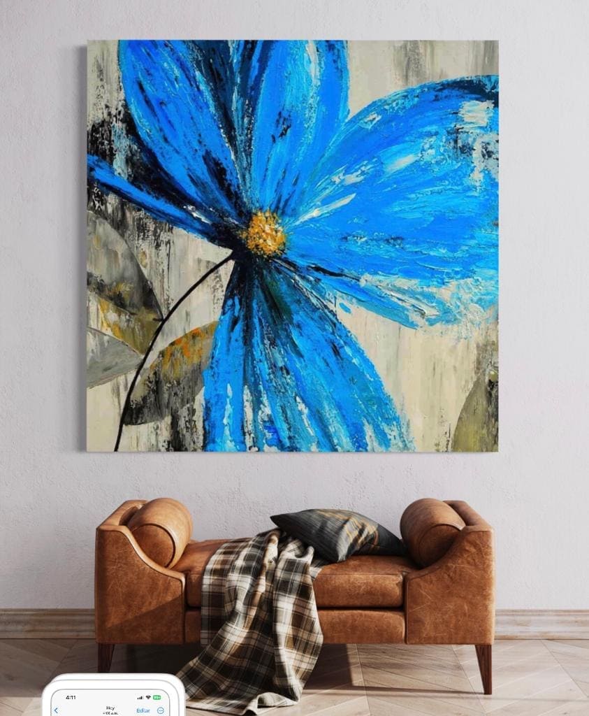 Cuadro Botánica: FLOR AZUL  2