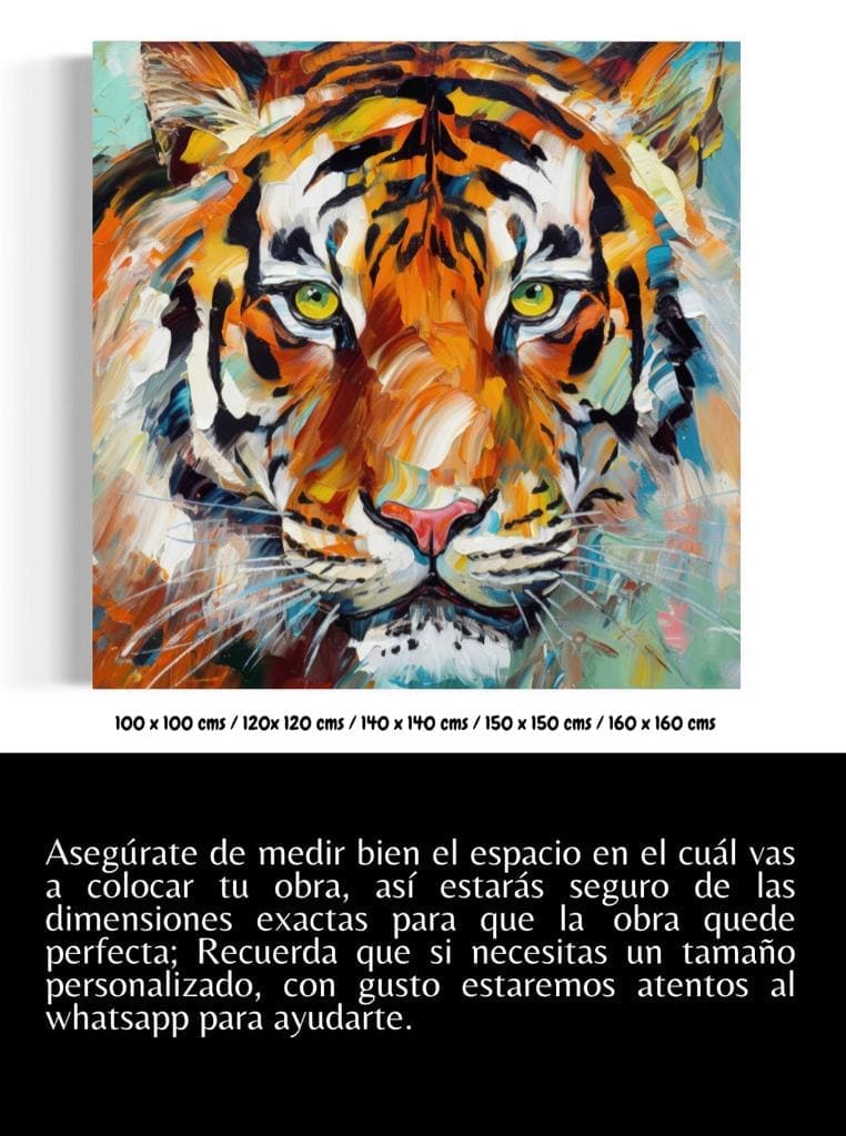 Cuadro Animales: CABEZA DE TIGRE  5