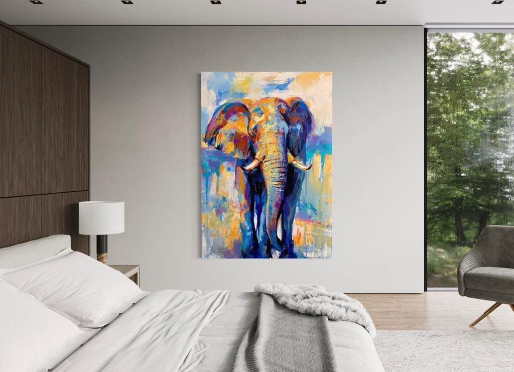 Cuadro Animales: ELEFANTE AZUL  3