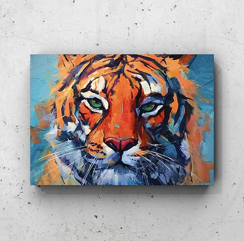 Cuadro Animales: MIRADA DE TIGRE 