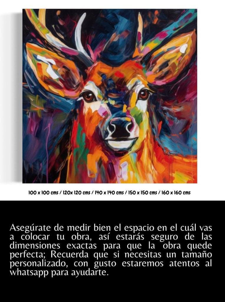 Cuadro Animales: MIRADA DE VENADO  5