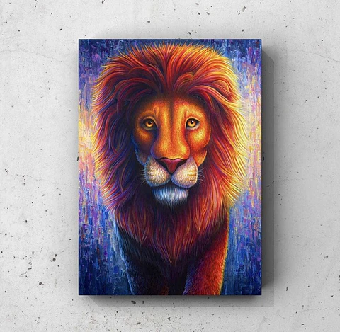 Cuadro Animales: REY LEON 