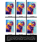Cuadro Animales: ELEFANTE DE COLOR  5