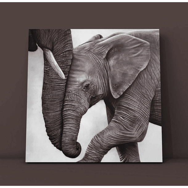 Cuadro Animales: ELEFANTES Y AMOR  3
