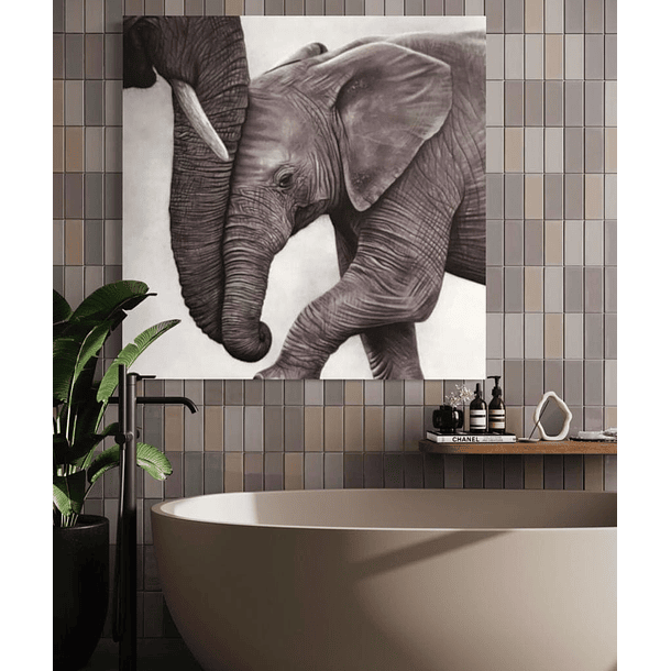 Cuadro Animales: ELEFANTES Y AMOR  2