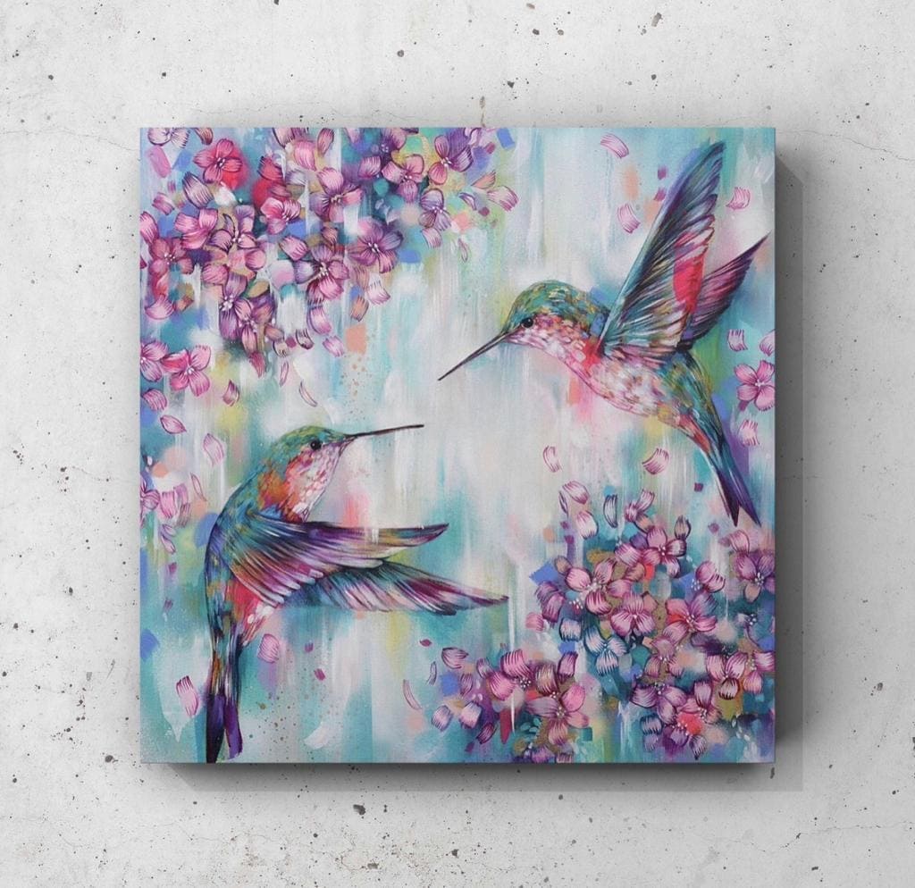 Cuadro Animales: COLIBRÍES Y AMOR  1